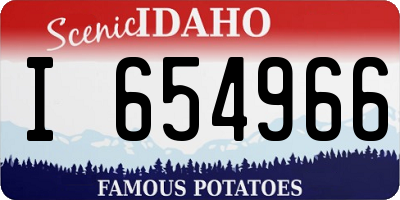ID license plate I654966