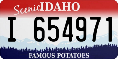 ID license plate I654971
