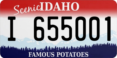 ID license plate I655001