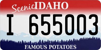 ID license plate I655003