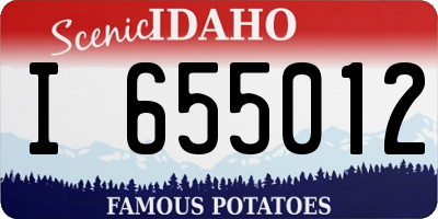 ID license plate I655012