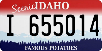 ID license plate I655014