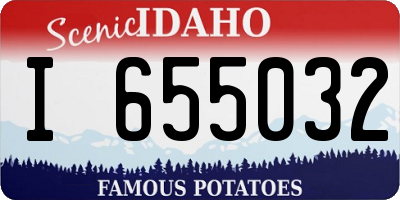 ID license plate I655032