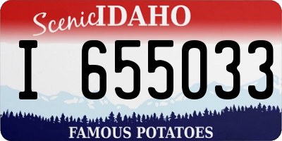 ID license plate I655033