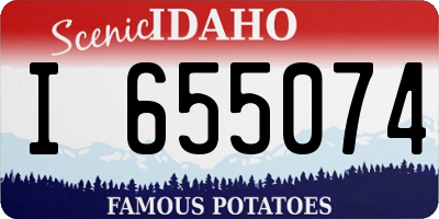 ID license plate I655074