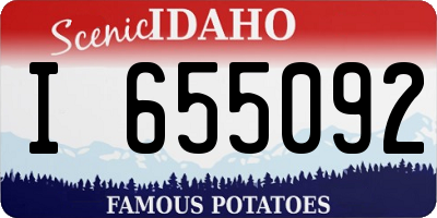 ID license plate I655092
