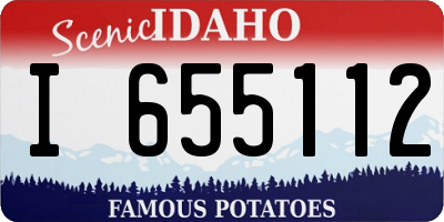 ID license plate I655112