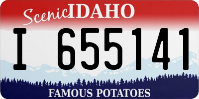 ID license plate I655141