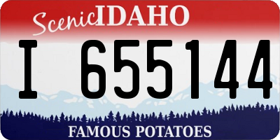 ID license plate I655144