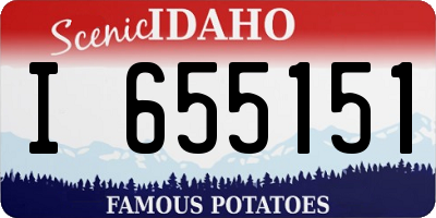 ID license plate I655151