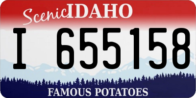 ID license plate I655158