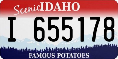 ID license plate I655178