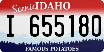 ID license plate I655180