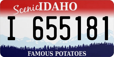 ID license plate I655181