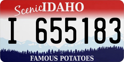 ID license plate I655183