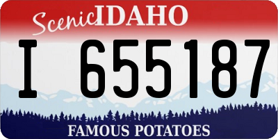 ID license plate I655187