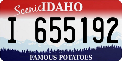 ID license plate I655192