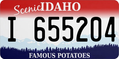 ID license plate I655204