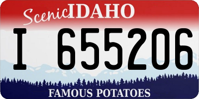 ID license plate I655206