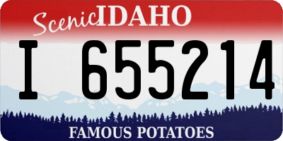 ID license plate I655214