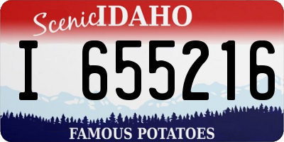 ID license plate I655216