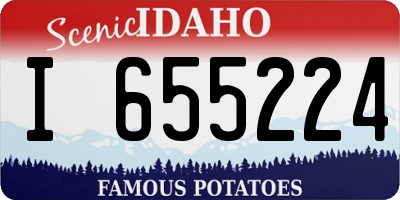 ID license plate I655224