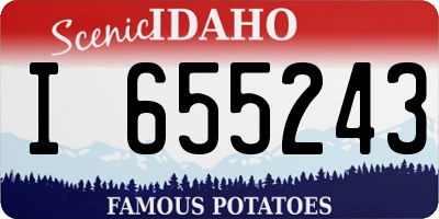 ID license plate I655243