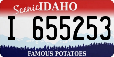 ID license plate I655253