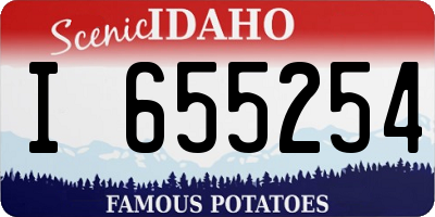 ID license plate I655254