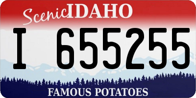 ID license plate I655255