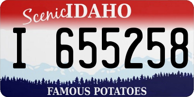ID license plate I655258