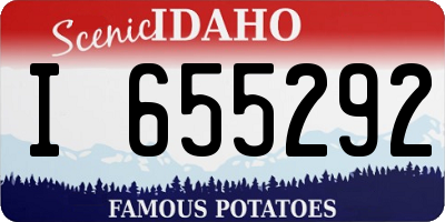 ID license plate I655292