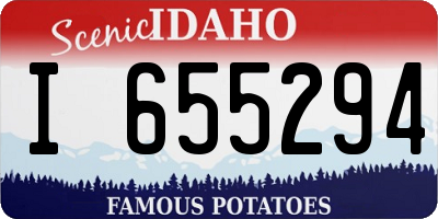 ID license plate I655294