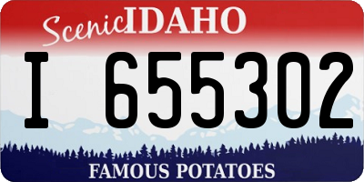 ID license plate I655302