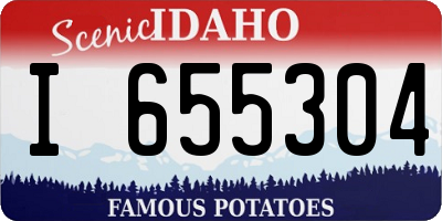 ID license plate I655304