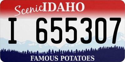 ID license plate I655307