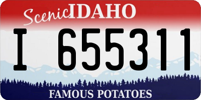 ID license plate I655311