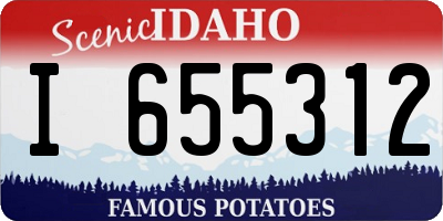 ID license plate I655312