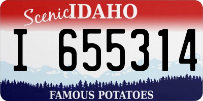ID license plate I655314