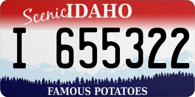 ID license plate I655322