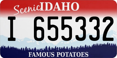 ID license plate I655332