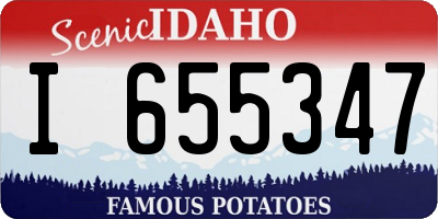 ID license plate I655347