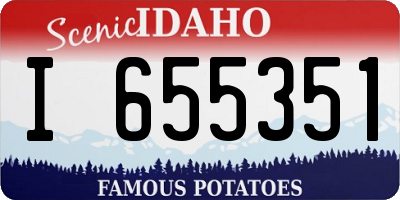 ID license plate I655351