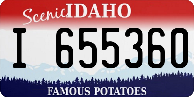 ID license plate I655360