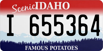 ID license plate I655364