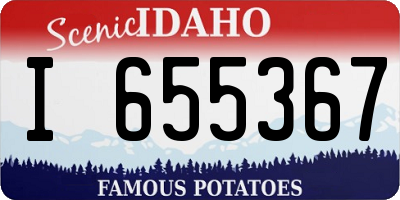 ID license plate I655367