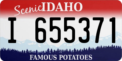 ID license plate I655371