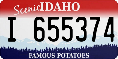 ID license plate I655374
