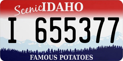 ID license plate I655377