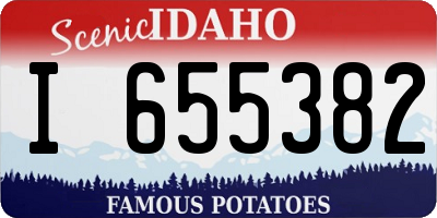ID license plate I655382